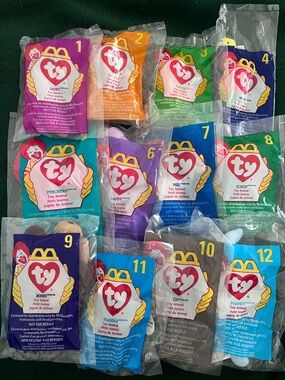 NEW 1998 McDonald’s Teenie Beanie Babies Complete Set Sealed